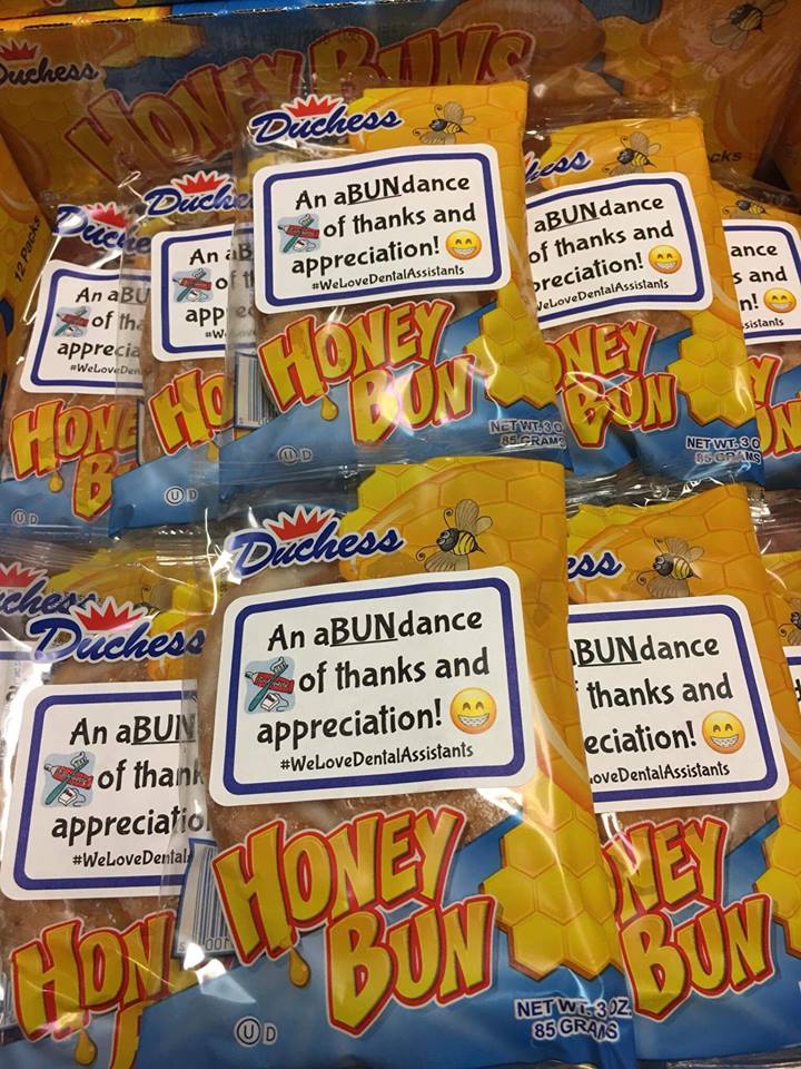Honey Bun in celebration of Dental Assistant recognition week