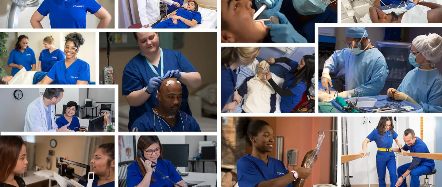 Concorde Admissions Healthcare Training Programs Collage