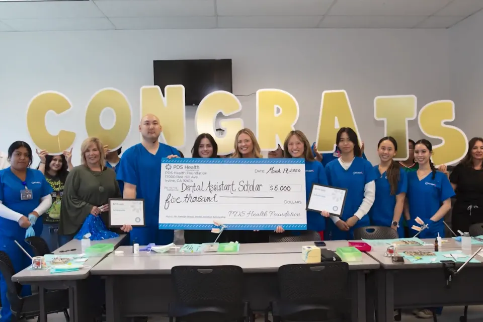 Concorde students and staff celebrating $1 million dollars in tuition assistance provided by PDS Health Foundation