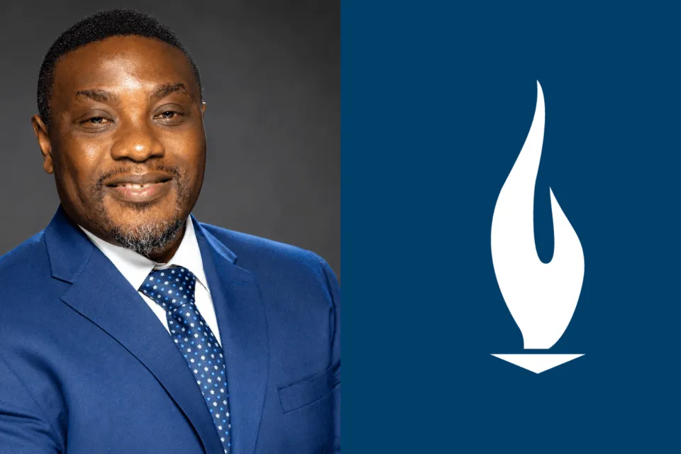Headshot image of Denver Campus President, Yemi Awolola next to Concorde logo.