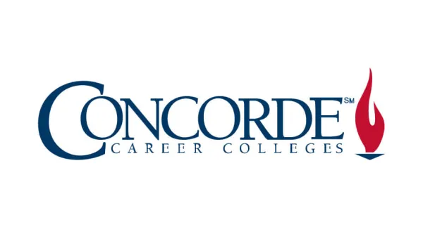 Concorde Career Colleges logo with red torch.