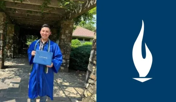 Miguel Romero, a Concorde Medical Assistant Graduate, holding diploma.