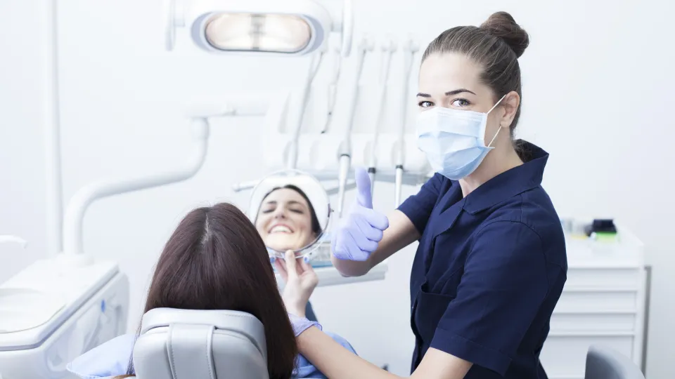 Dental Cleaning with Patient