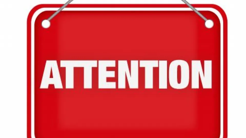 Attention sign Attention sign