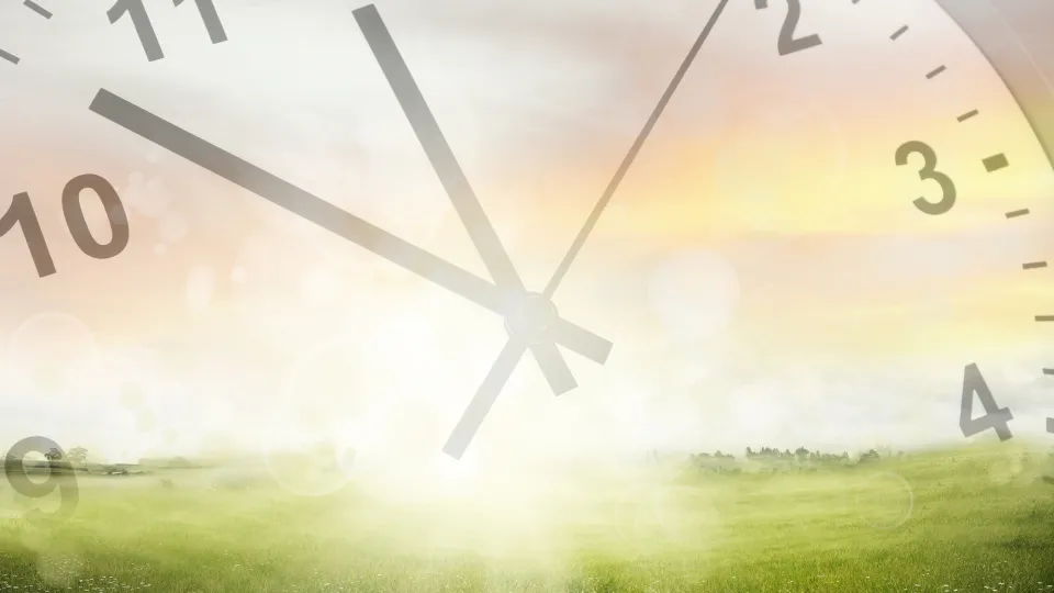 Clock in sky Polysomnographic technology daylight saving time