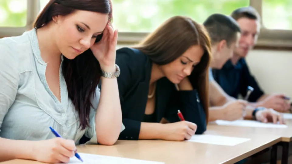 Students taking a test Students taking a test