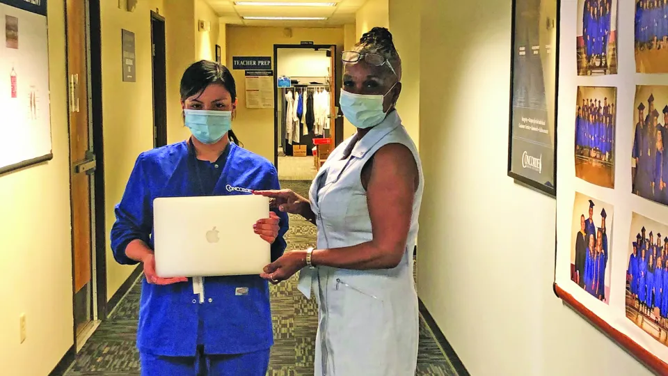 Vanessa w Med Student Aurora Partners with Computer Non-profit "PC for People"