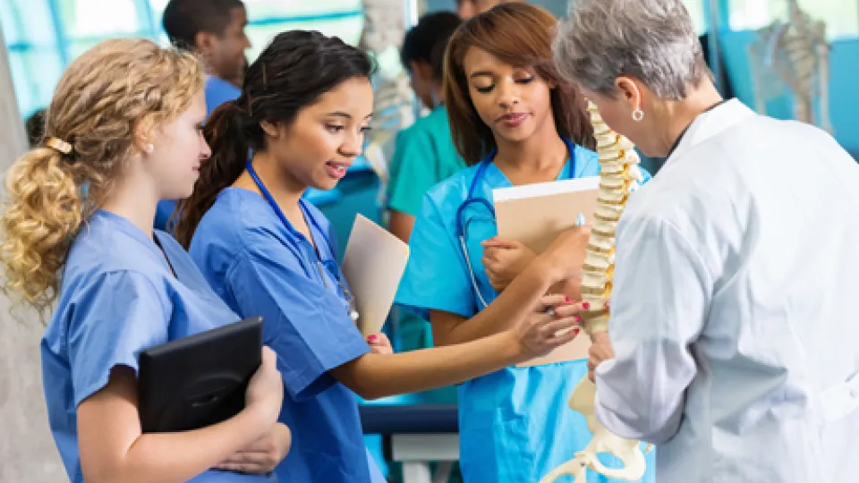 teacher and med students teacher and med students